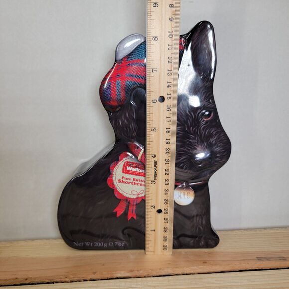 Black Scotty Tin Walker's Pure Butter Shortbread 8.5" X 6" X 2" - Picture 9 of 9